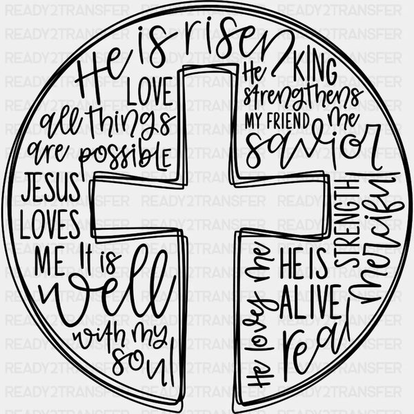 He Is Risen Easter DTF Heat Transfer, Easter Design
