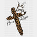 He Is Risen Easter DTF Heat Transfer, Easter Design ready2transfer Black