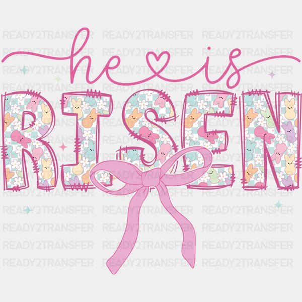 He Is Risen Pink - Easter DTF Transfer