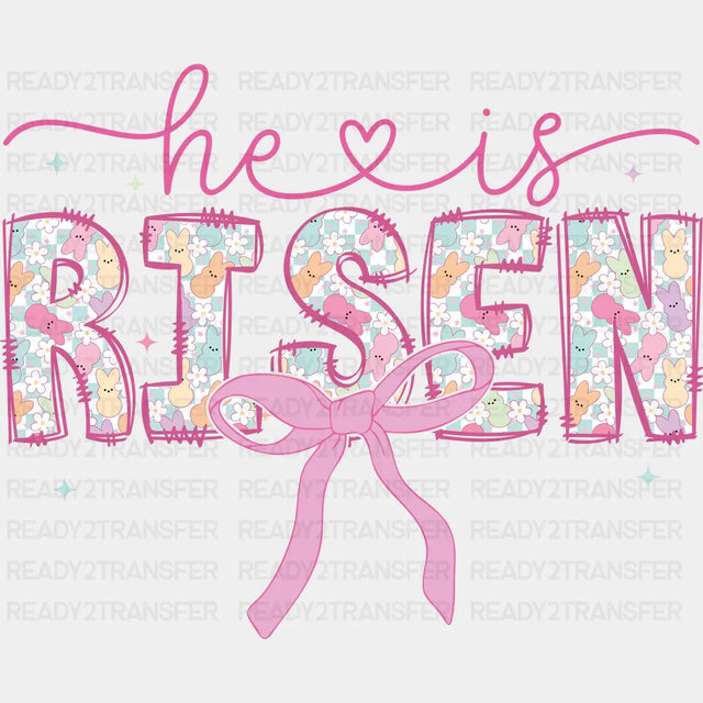 He Is Risen Pink - Easter DTF Transfer