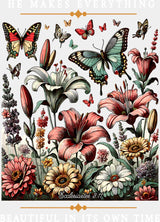 He Makes Everything Beautiful In It’s Own Time - Christianity DTF Transfer Adult Unisex - S & M (10’’) / Light Color