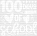Heart 100 Days Of School DTF Transfer ready2transfer White