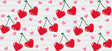 Heart Cherries - Valentine’s Day Cup Wrap Uv Sticker Permanent Dtf Decal