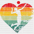 Heart Distressed - Volleyball DTF Transfers ready2transfer
