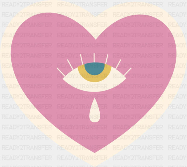 Heart Eye - Minimal UV Sticker Permanent UV DTF Decal