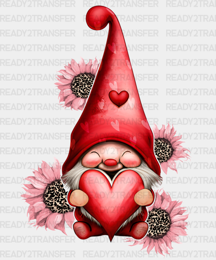 Heart Floral Gnomie Dtf Transfer