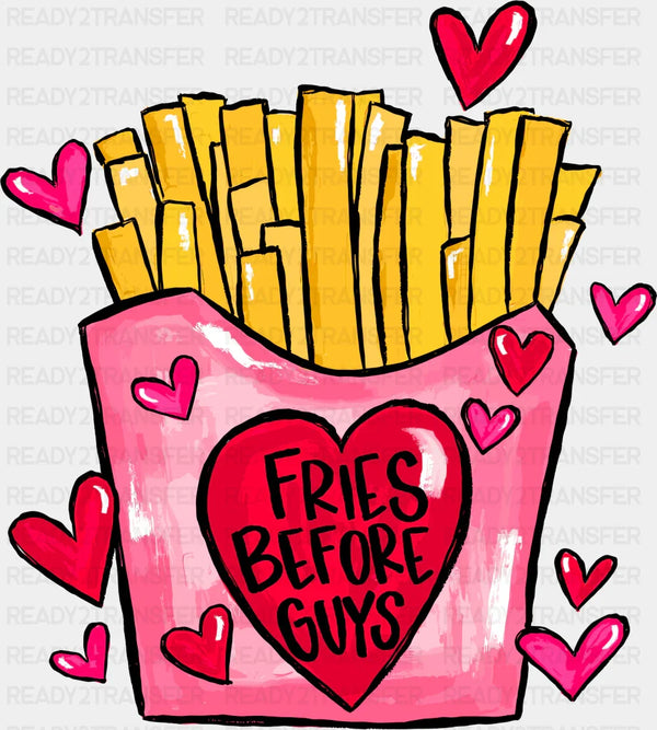 HEART FRIES BEFORE GUYS DTF Transfer