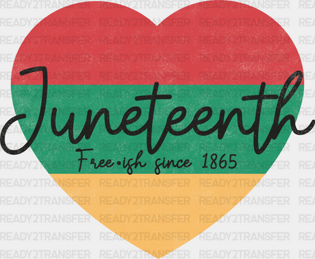 Heart Juneteenth Blm Dtf Transfer Adult Unisex - S & M (10’) / Black