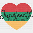 Heart Juneteenth Blm Dtf Transfer Adult Unisex - S & M (10’) / Black