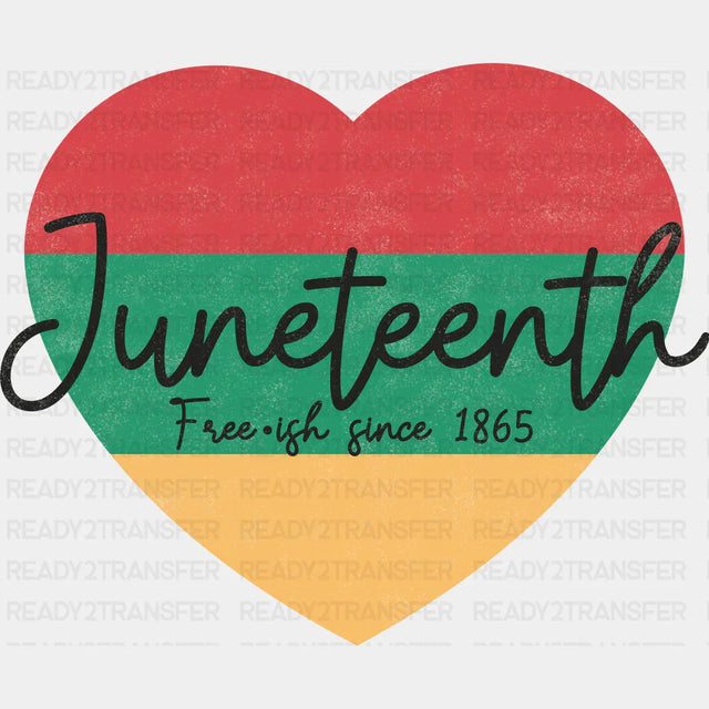 Heart Juneteenth Blm Dtf Transfer Adult Unisex - S & M (10’) / Black