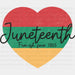 Heart Juneteenth BLM DTF Transfer ready2transfer Black