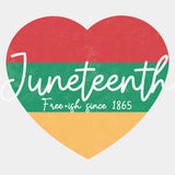 Heart Juneteenth Blm Dtf Transfer Adult Unisex - S & M (10’) / White