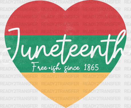 Heart Juneteenth Blm Dtf Transfer Adult Unisex - S & M (10’) / White
