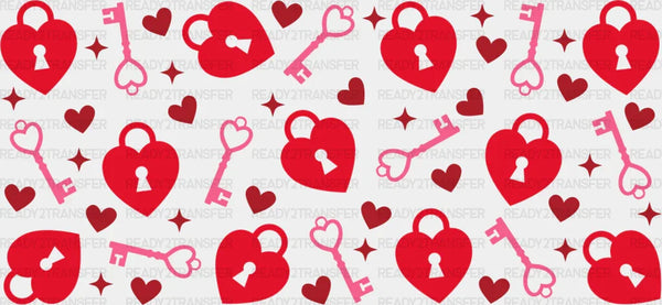 Heart Lock And Key - Valentine's Day Cup Wrap UV Sticker Permanent UV DTF Decal