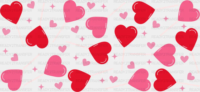 Heart Lollipop - Valentine's Day Cup Wrap UV Sticker Permanent UV DTF Decal ready2transfer