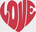 HEART LOVE DESIGN DTF Transfer ready2transfer Black