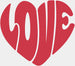 HEART LOVE DESIGN DTF Transfer ready2transfer White