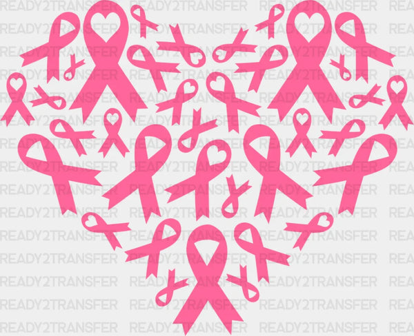 Heart Made Of Ribbons - Cancer DTF Transfer