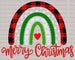 Heart Merry Christmas DTF Transfer ready2transfer Black