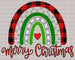 Heart Merry Christmas DTF Transfer ready2transfer Lined