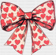 Heart Pattern Ribbon - Valentine's Day DTF Transfer ready2transfer