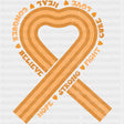 Heart Ribbon - Leukemia DTF Transfers ready2transfer