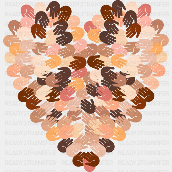 Heart Shape Hands BLM DTF Transfer
