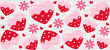 Heart Strawberry - Valentine's Day Cup Wrap UV Sticker Permanent UV DTF Decal ready2transfer