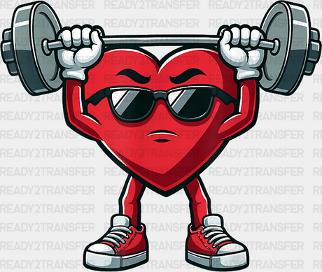 Heart Weight Lifting Design - Gym Dtf Heat Transfer