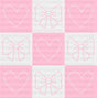 Hearts And Ribbons Checkered Design - Valentine’s Day Dtf Transfer