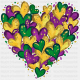 Hearts In Heart - Mardi Gras DTF Transfers ready2transfer