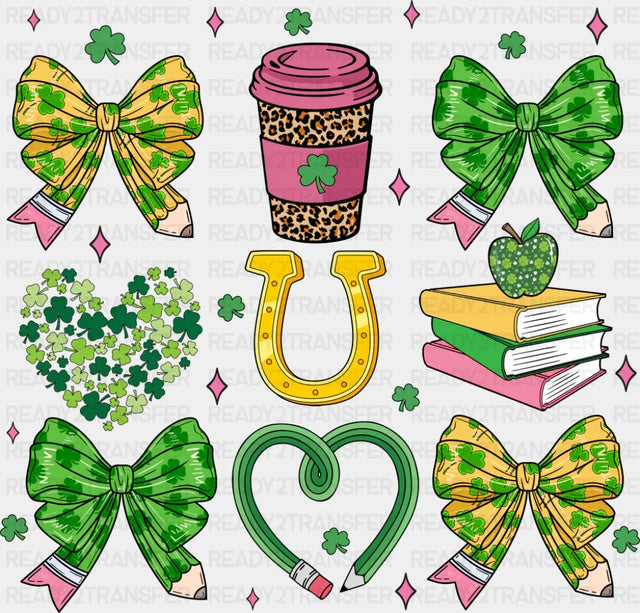 Hearts Ribbons Horseshoe - St. Patrick’s Day DTF Transfer