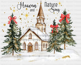 Heaven And Nature Sing - Christmas DTF Transfer Adult Unisex - S & M (10’’) / Dark Color Design (See Imaging)