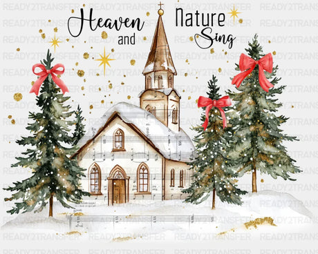 Heaven And Nature Sing - Christmas DTF Transfer Adult Unisex - S & M (10’’) / Dark Color Design (See Imaging)
