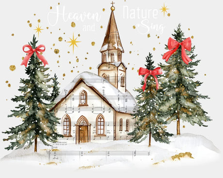 Heaven And Nature Sing - Christmas DTF Transfer Adult Unisex - S & M (10’’) / Light Color Design (See Imaging)