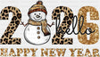 Hello 2026 Happy New Year - New Year DTF Transfer Adult Unisex - S & M (10’’) / Dark Color Design (See Imaging)