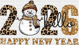 Hello 2026 Happy New Year - New Year DTF Transfer Adult Unisex - S & M (10’’) / Dark Color Design (See Imaging)