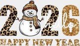 Hello 2026 Happy New Year - New Year DTF Transfer Adult Unisex - S & M (10’’) / Light Color Design (See Imaging)