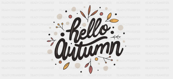 Hello Autumn Leaves Design - Seasons Cup Wrap UV Sticker Permanent UV DTF Decal