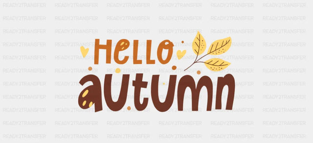 Hello Autumn Leaves - Seasons Cup Wrap UV Sticker Permanent UV DTF Decal