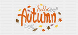 Hello Autumn - Seasons Cup Wrap UV Sticker Permanent UV DTF Decal