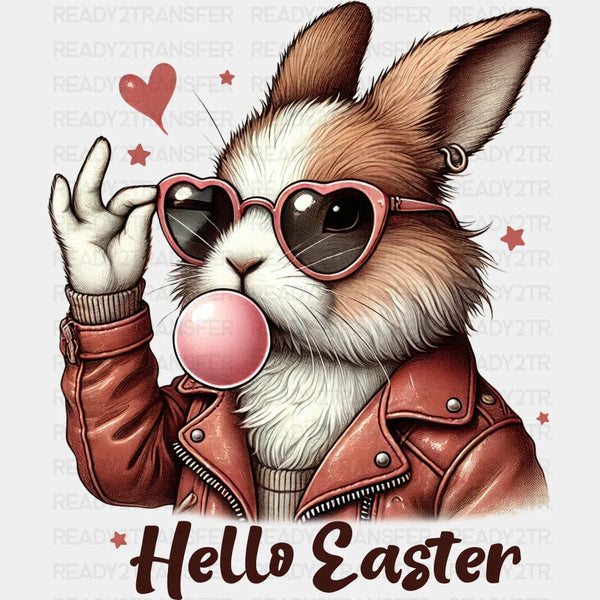Hello Easter Cool Rabbit - Easter DTF Transfer