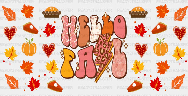 Hello Fall - Cup Wrap Uv Sticker Permanent Dtf Decal