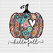 Hello Fall DTF Transfer ready2transfer Black
