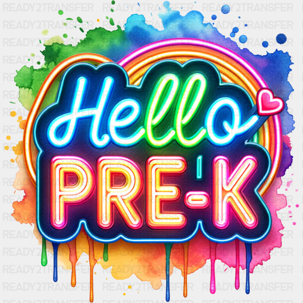 Hello Pre-K Colorful Splash - Pre-K DTF Transfers