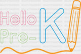 Hello Pre-K Design - Dtf Heat Transfer