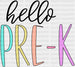 Hello PRE-K DTF Transfer ready2transfer Black