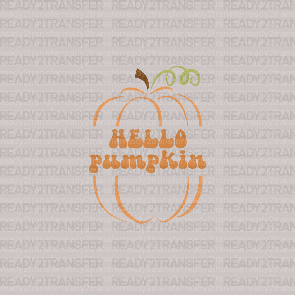 HELLO Pumpkin Mini DTF Transfer - ready2transfer