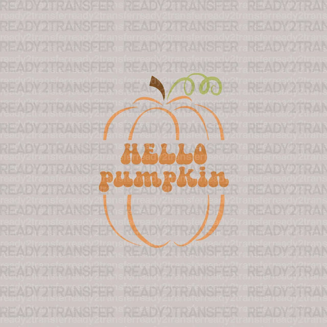 HELLO Pumpkin Mini DTF Transfer ready2transfer