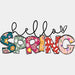 Hello Spring Floral - Spring DTF heat transfer ready2transfer Black